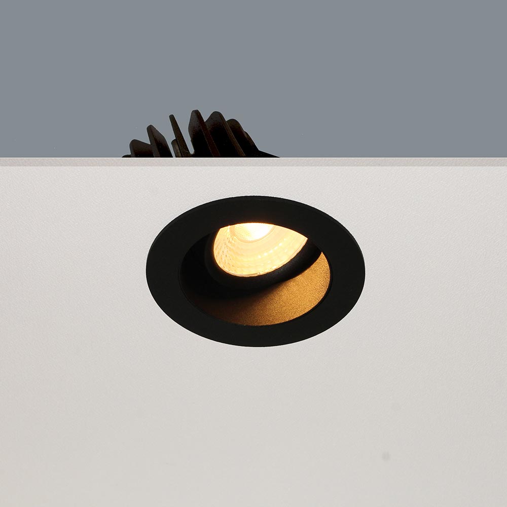 Artdelight Venice 2408 - Inbouwspot - Ø 80 Mm, Ø 68 Mm Inbouwmaat - 8W Dimbare Led Incl. - IP44 - Zwart