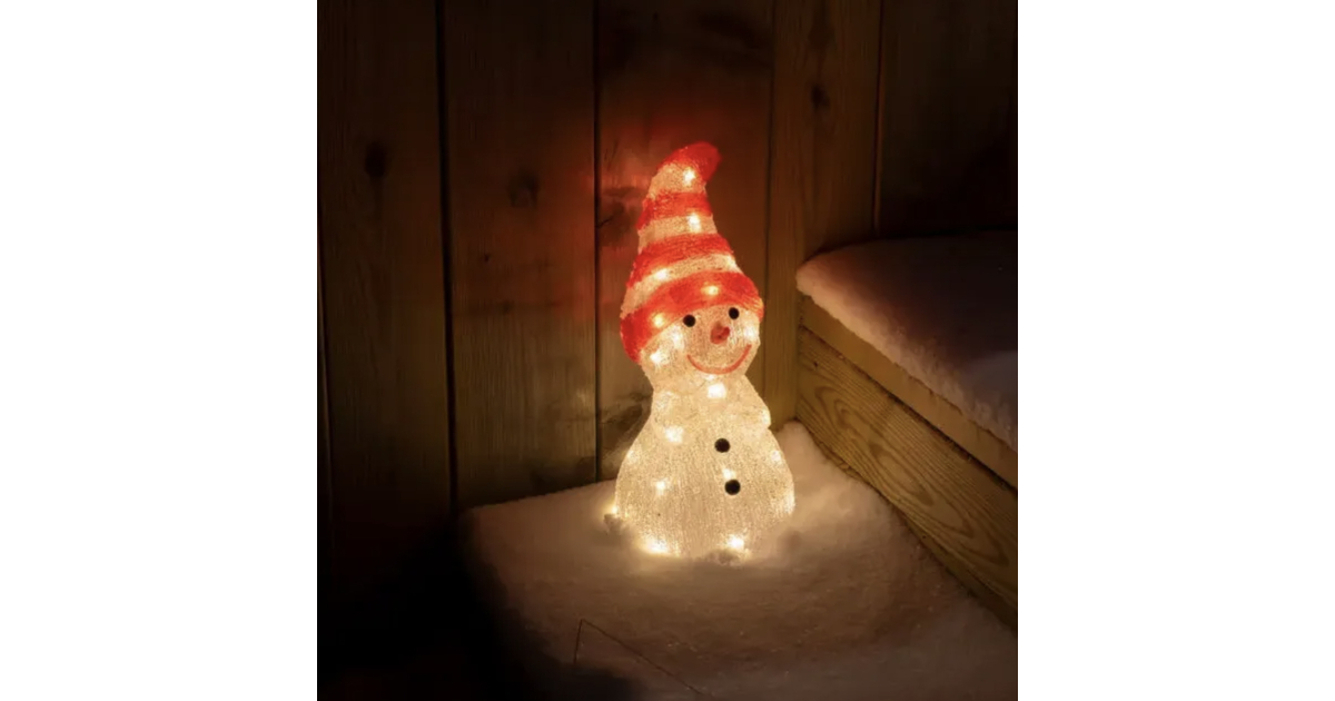 Konstsmide Christmas Figures Outdoor Decoration Outdoor Lighting LED Acrylic Five Sitting Fox Outdoor Lighting (IP44) 64 White LED Transparent Cable