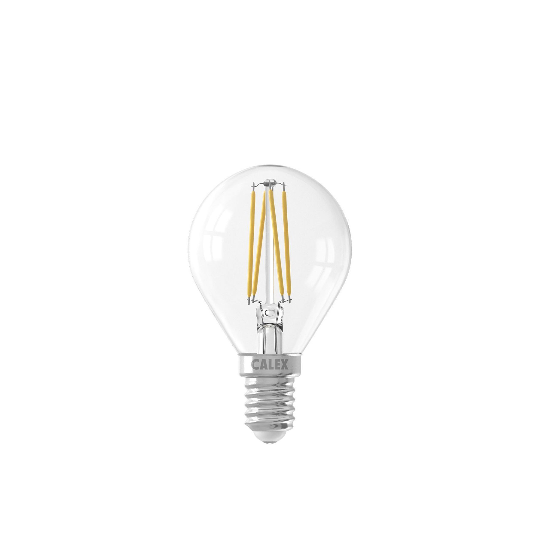 schors kraai vanavond Calex LED lamp - Ø 4,5 x 7,7 cm - E14 - 4W - dimbaar - 2700K - transparant  | Lichtkoning