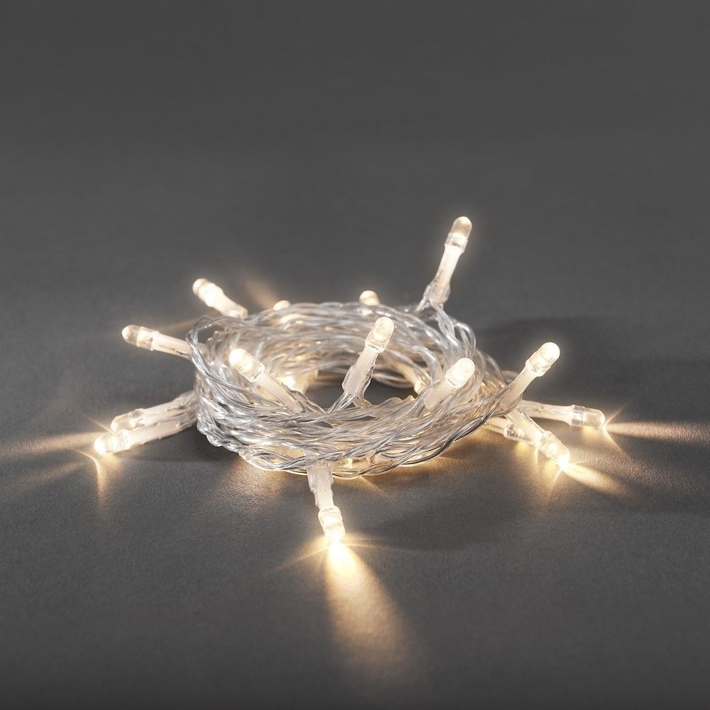 Minimaal hulp plek Konstsmide - LED-licht ketting op batterijen - 185 cm - 10 x 0,06W incl. -  warmwitte lichtkleur - transparant | Lichtkoning