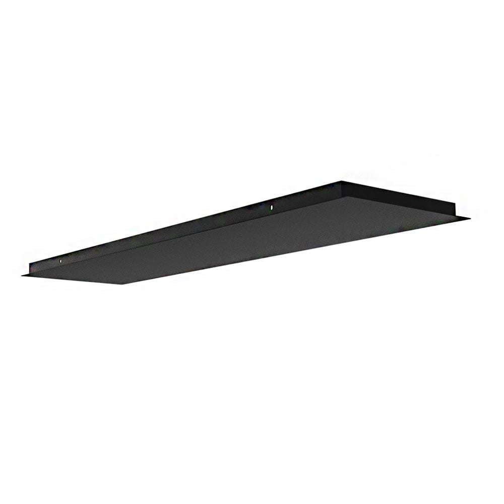 Artdelight Plate - plafondplaat uitbreidbaar tot 15 lampen - 160 x 30 x 3 cm - zwart Lichtkoning
