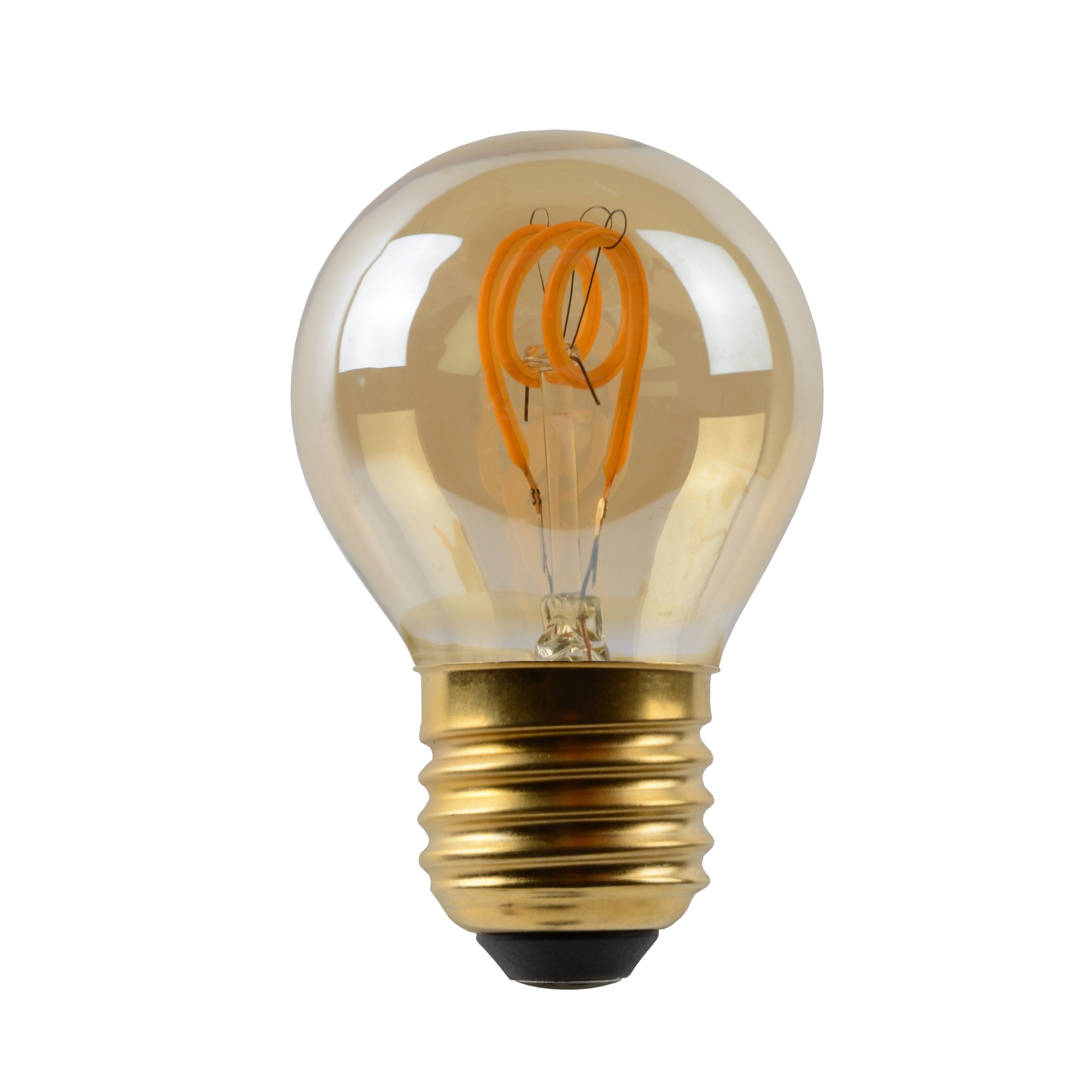 Lucide LED filament lamp - Ø x 7 cm - E27 - 3W dimbaar - 2200K - amber | Lichtkoning
