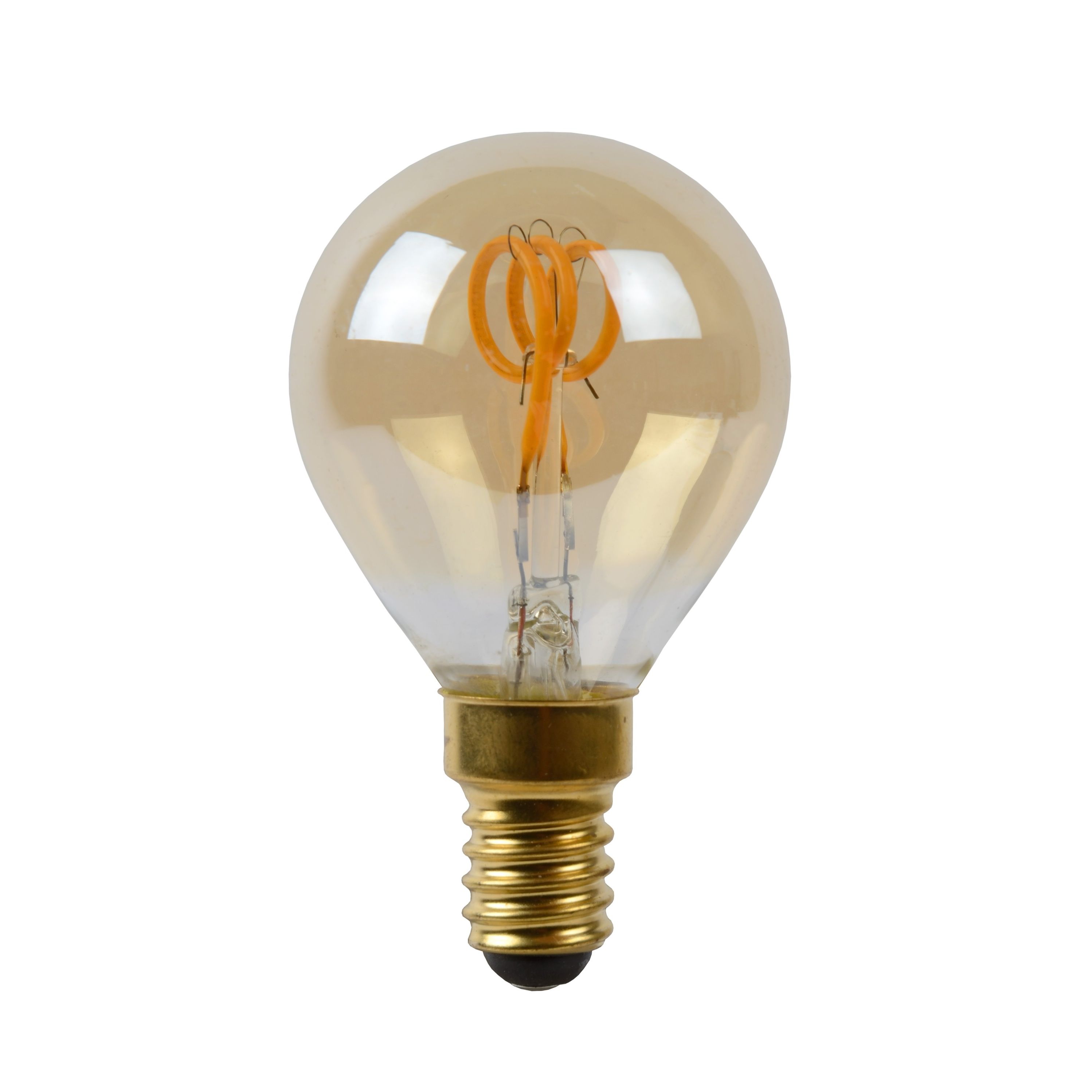 Ik heb een contract gemaakt Wanorde geduldig Lucide LED filament lamp - Ø 4,5 x 7 cm - E14 - 3W dimbaar - 2200K - amber  | Lichtkoning