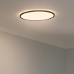 Nordlux Oja - badkamer plafondverlichting - Ø 42,4 x 2,3 cm - 3 stappen Moodmaker SceneSelect functie (3000K-4000K) - 19W LED incl. - IP54 - zwart