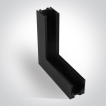 ONE Light magnetisch railsysteem MINI - verticaal opbouwhoekprofiel - 11 x 2,7 x 3 cm - zwart