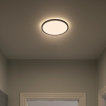 Nordlux Oja - plafondverlichting - Ø 29,4 x 2,3 cm - 15W LED incl. (3000K/4000K) - zwart