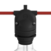 Creative Cables Eiva 2-way - siliconen kabelhouder voor E27 fitting - Ø 6 x 7,5 cm - IP65 - zwart