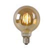 Lucide LED filament lamp - Ø 9,5 x 12,5 cm - E27 - 5W dimbaar - 2700K - amber