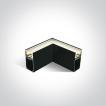 ONE Light LED Linear Accessories - hoek voor 38150A en 38151A - 8W LED incl. - zwart - witte lichtkleur