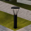 Nova Luce Virtus - sokkellamp - Ø 30 x 27 cm - 16W LED incl. - IP65 - donker antraciet