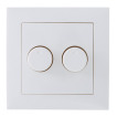 PEHA - afdekplaat dubbele dimmer - wit