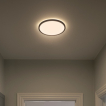 Nordlux Oja - plafondverlichting - Ø 29,4 x 2,3 cm - 15W LED incl. (3000K/4000K) - IP54 - zwart