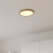 Nordlux Oja - plafondverlichting - Ø 29,4 x 2,3 cm - 3 stappen Moodmaker SceneSelect functie (2700K) - 18W LED incl. - 2700K - houtfolie