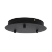 VK Lighting Rados - bevestigingsplaat voor 3 lichtpunten met driver - Ø 25,5 x 3,6 cm -  28 tot 36Vdc/230V - 20-25W LED incl. - 700Ma - zwart