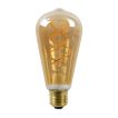 Lucide LED filament lamp - Ø 6,4 x 14,6 cm - E27 - 5W dimbaar - 2200K - amber
