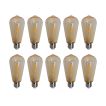 New Garden ST64 LED - Ø 6,3 x 14 cm - E27 - set van 10 ledlampen - 1,5W niet dimbaar - 1800K - amber