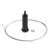KLUS RG-1 - bevestigingsset inclusief kabel 100cm - zwart