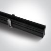 ONE Light magnetisch railsysteem MIDI - inbouwprofiel - 1 meter - 6,8 x 4,4 cm - DALI dimbaar - zwart