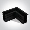 ONE Light magnetisch railsysteem MIDI - horizontaal inbouwhoekprofiel - 11 x 4,4 x 6,8 cm - zwart