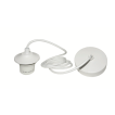 Artdelight Pendel - hanglamp met strijkijzersnoer - Ø10 x 150 cm - wit