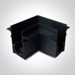ONE Light magnetisch railsysteem MAXI - horizontaal inbouwhoekprofiel voor 12 mm gipsplaat - 11 x 7,5 x 5 cm - zwart