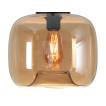 Artdelight Preston - glazen lampenkap - Ø 28 x 26 cm - amber