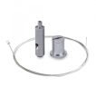 KLUS RD-1 - bevestigingsset inclusief kabel 150cm - satijn zilver