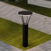 Nova Luce Virtus - sokkellamp - Ø 30 x 27 cm - 16W LED incl. - IP65 - donker antraciet