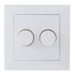 PEHA - afdekplaat dubbele dimmer - wit
