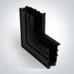 ONE Light magnetisch railsysteem MIDI - vertikaal inbouwhoekprofiel - 11 x 4,4 x 6,8 cm - zwart