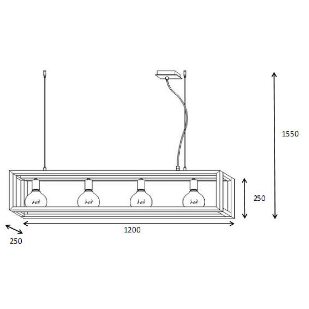 Bloedbad Namens terwijl Lucide Oris I - hanglamp - 120 x 25 x 155 cm - hout | Lichtkoning