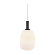 Nordlux Alton - hanglamp - Ø 23 x 343 cm - opaal wit en messing of zwart