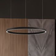 Nova Luce Elowen - hanglamp - Ø 98 x 150 cm - 106W dimbare LED incl. - zwart