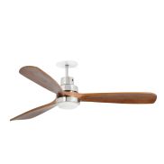 Faro Lantau L - plafondventilator met licht en inbouwrozet - Ø 132 cm - mat nikkel en walnoot