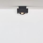 Lucide Xirax - opbouwspot 1L - 14 x 14 x 8,8 cm - 5W dimbare LED incl. - dim to warm - zwart