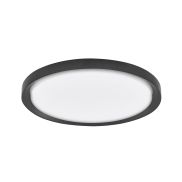Nova Luce Troy - plafondverlichting - Ø 56 x 7,5 cm - 50W dimbare LED incl. - mat zwart en mat wit