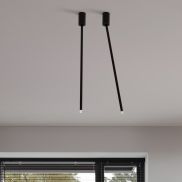 Nova Luce Ornos - plafondlamp - Ø 5 x 70 cm - 4W LED incl. - zandzwart