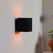 Lucide Xera - wandverlichting - 8,2 x 10 x 10 cm - zwart, goud