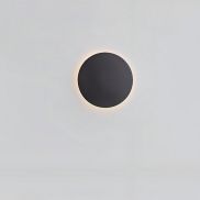 Nova Luce Cyrcle - wandlamp - Ø 30 x 3,2 cm - 22,5W LED incl. - zandzwart