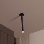 Nova Luce Stilvi - plafondlamp - Ø 5 x 24 cm - 4W LED incl. - zandzwart