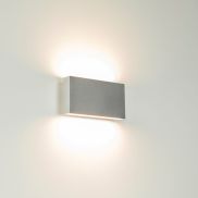 Artdelight Box - wandlamp - 17 x 9 x 4 cm - 2 x 6,5W dimbare LED incl. - IP54 - aluminium