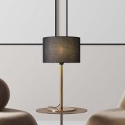 Nova Luce Sibnia - tafellamp - Ø 30 x 57,8 cm - messing goud en zwart