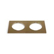ONE Light - vierkante decoratieve dubbele basis - 10105H - messing