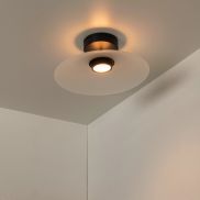 Lucide Menga - plafondlamp - Ø 40 x 16 cm - 12W dimbare LED incl. - opaal