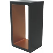 Artdelight Corridor - tafellamp - 18,2 x 10 x 8 cm - 3 stappen dimmer - 6W LED incl. - IP40 - zwart en goud