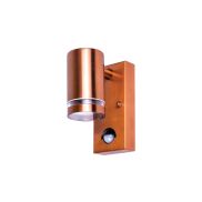 Integral LED Malaga - buiten wandlamp met bewegingssensor - 6,8 x 11,6 x 14,9 cm - IP54 - koper