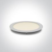 ONE Light Round Recessed Panels - inbouw plafondverlichting - Ø 22,3 x 2,2 cm - 18W LED incl. - IP40 - wit - CCT