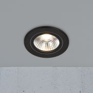 Nordlux Alec 1-Kit - inbouwspot - Ø 95 mm, Ø 80 mm inbouwmaat - 3 stappen dimmer - 6,1W LED incl. - IP44 - zwart