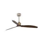 Faro Justfan - plafondventilator met afstandsbediening - Ø 128 cm - antiek messing en donkerbruin