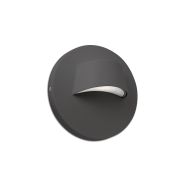 Faro Brow - wandverlichting - Ø 12 x 7 cm - 3W LED incl. - IP44 - donkergrijs
